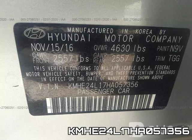 KMHE24L17HA057356 фото 10