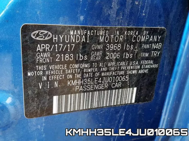 KMHH35LE4JU010065 фото 2