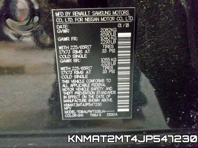 KNMAT2MT4JP547230 фото 2