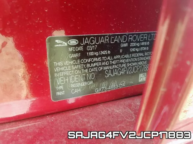 SAJAG4FV2JCP17883 фото 2