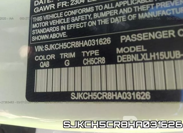 SJKCH5CR8HA031626 фото 10