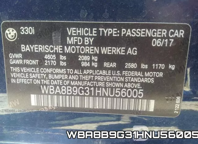 WBA8B9G31HNU56005 фото 10