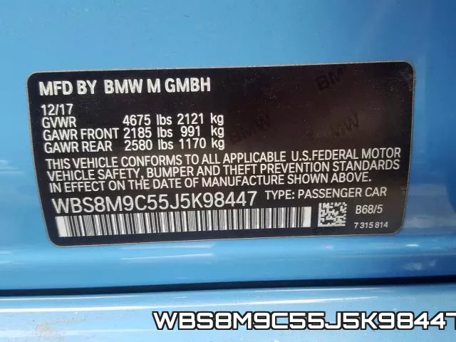WBS8M9C55J5K98447 фото 2