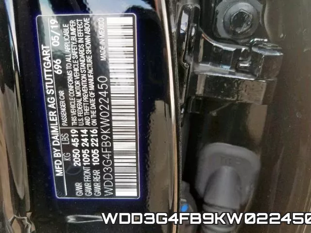 WDD3G4FB9KW022450 фото 2