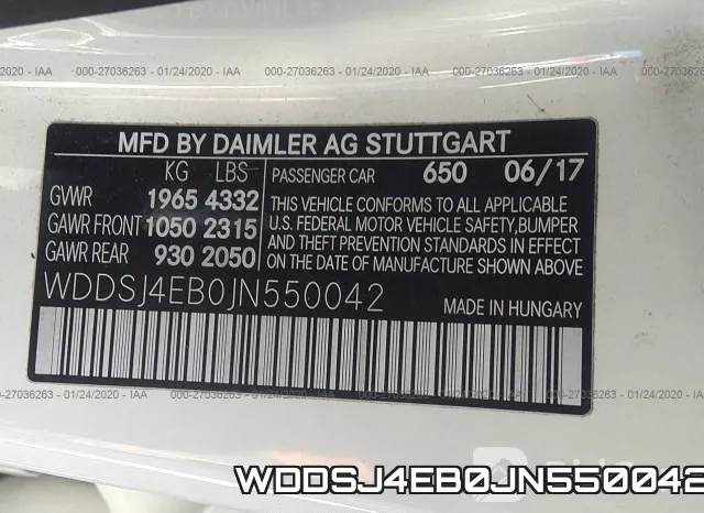 WDDSJ4EB0JN550042 фото 10