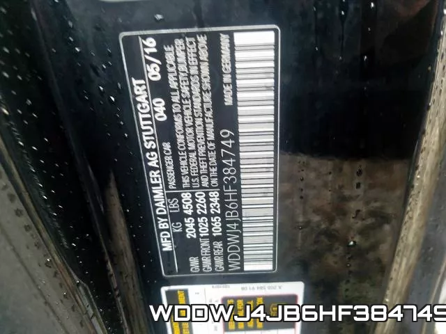 WDDWJ4JB6HF384749 фото 2