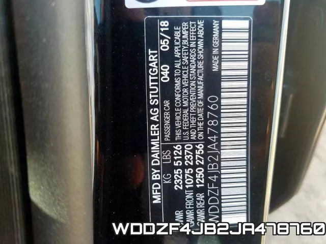 WDDZF4JB2JA478760 фото 2
