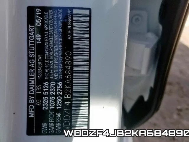 WDDZF4JB2KA684890 фото 2