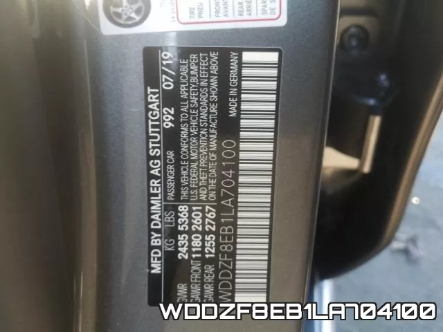 WDDZF8EB1LA704100 фото 2