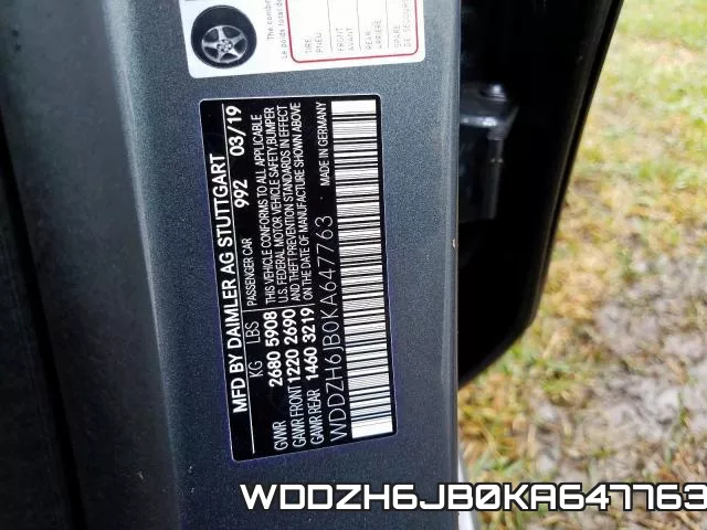 WDDZH6JB0KA647763 фото 2