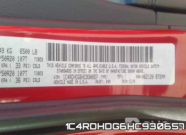 1C4RDHDG6HC930657 фото 10
