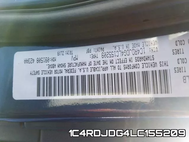 1C4RDJDG4LC155209 фото 2