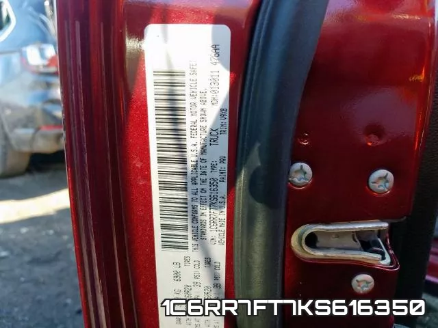 1C6RR7FT7KS616350 фото 2