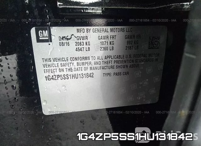 1G4ZP5SS1HU131842 фото 10