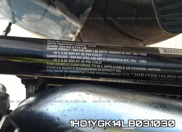 1HD1YGK14LB031030 фото 2