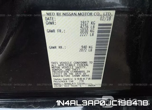 1N4AL3AP0JC198478 фото 10