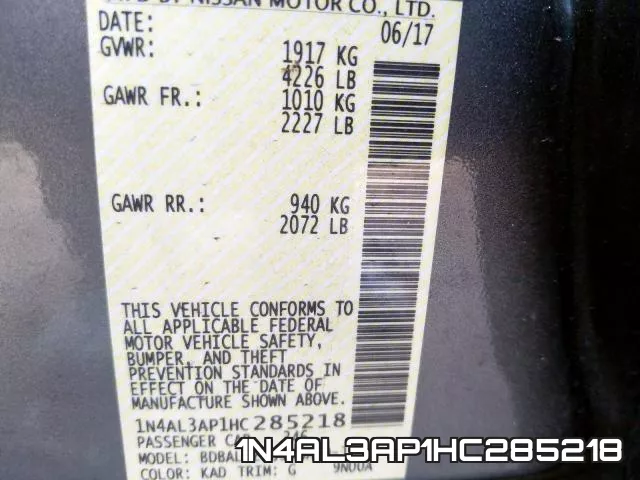 1N4AL3AP1HC285218 фото 2