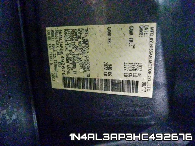 1N4AL3AP3HC492676 фото 2