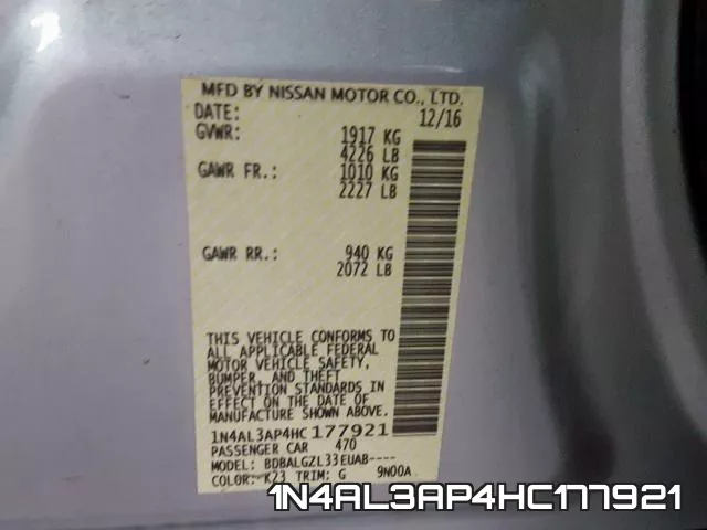 1N4AL3AP4HC177921 фото 2