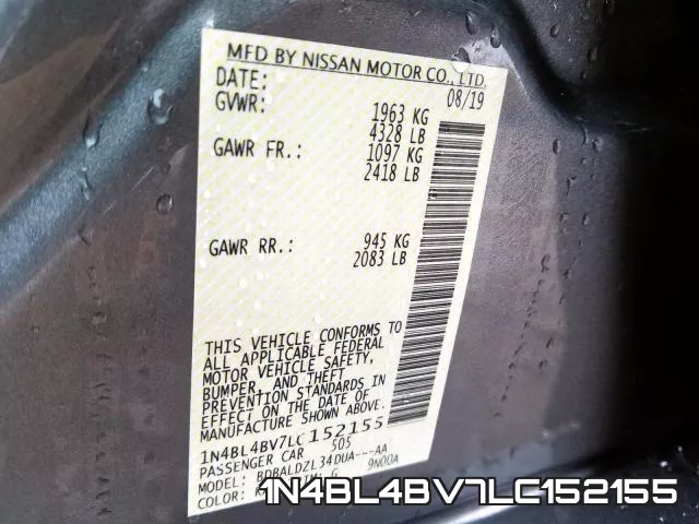 1N4BL4BV7LC152155 фото 2