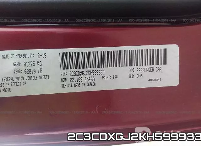 2C3CDXGJ2KH599933 фото 9