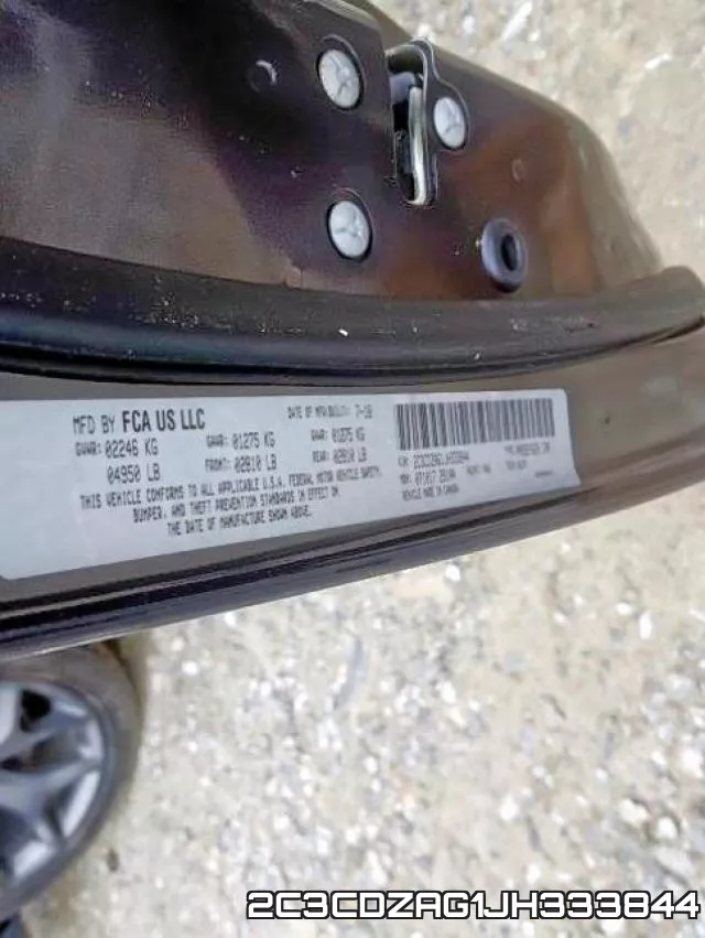 2C3CDZAG1JH333844 фото 2