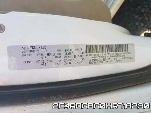 2C4RDGBG0HR718230 фото 2