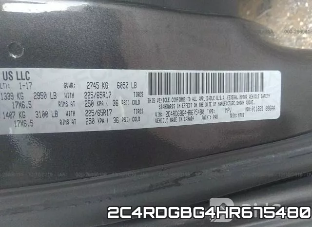2C4RDGBG4HR675480 фото 10