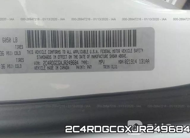 2C4RDGCGXJR249684 фото 10