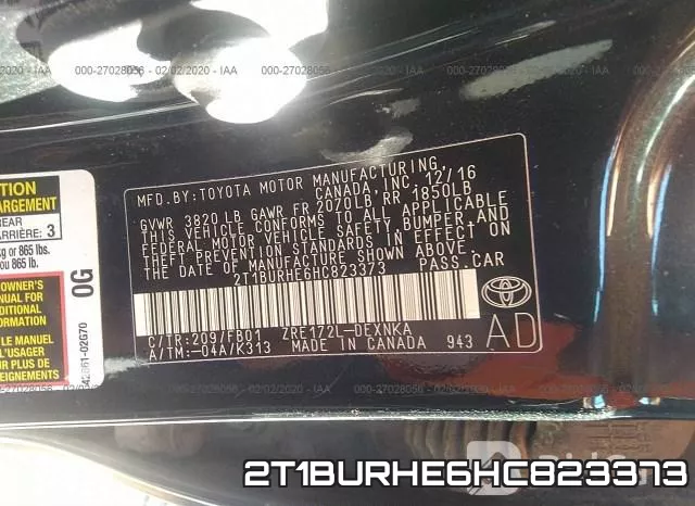 2T1BURHE6HC823373 фото 10