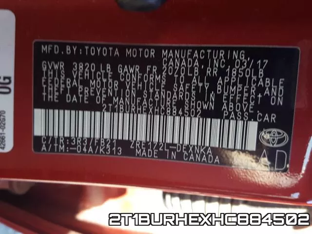 2T1BURHEXHC884502 фото 2