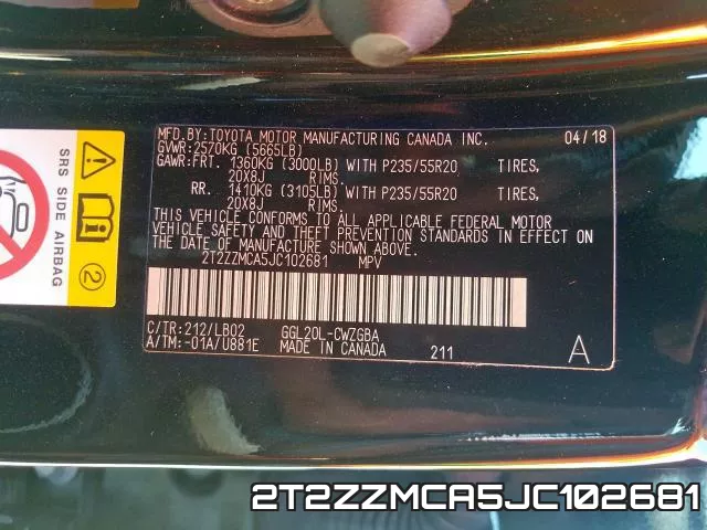 2T2ZZMCA5JC102681 фото 2