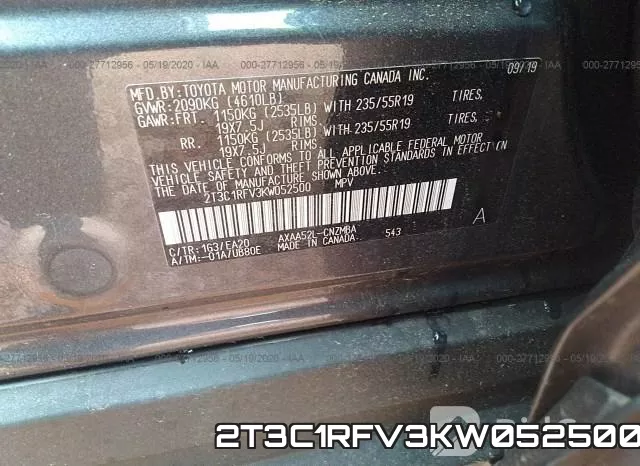 2T3C1RFV3KW052500 фото 10