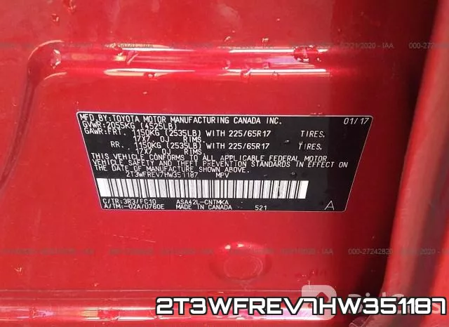 2T3WFREV7HW351187 фото 10