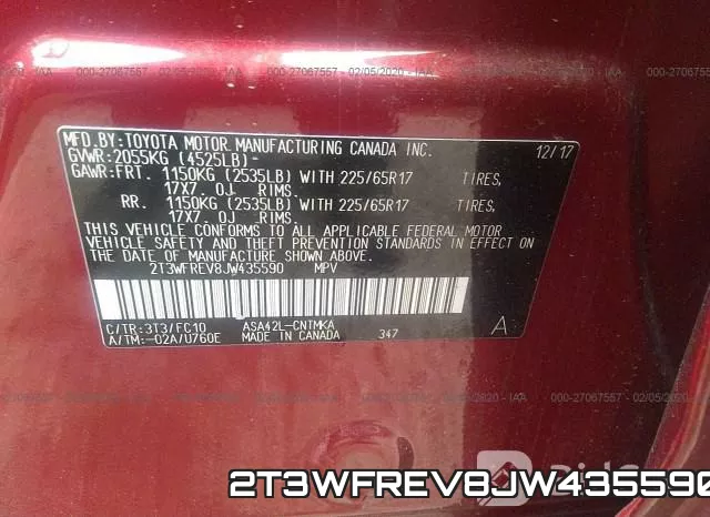 2T3WFREV8JW435590 фото 10