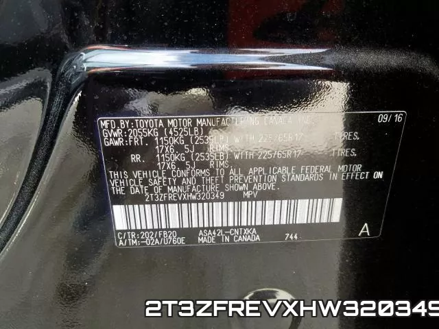 2T3ZFREVXHW320349 фото 2