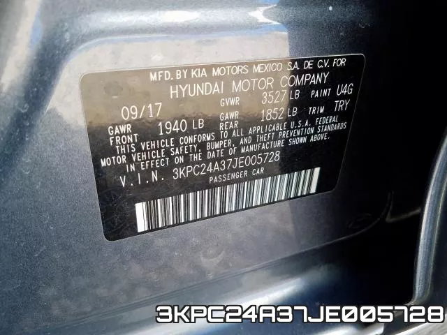 3KPC24A37JE005728 фото 2
