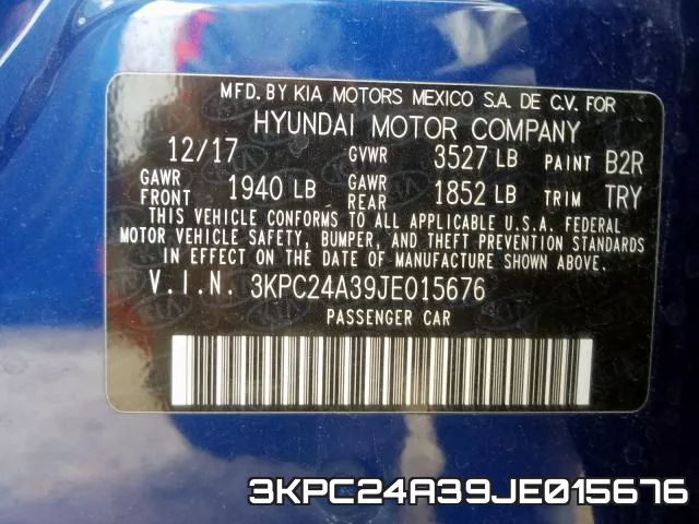 3KPC24A39JE015676 фото 2