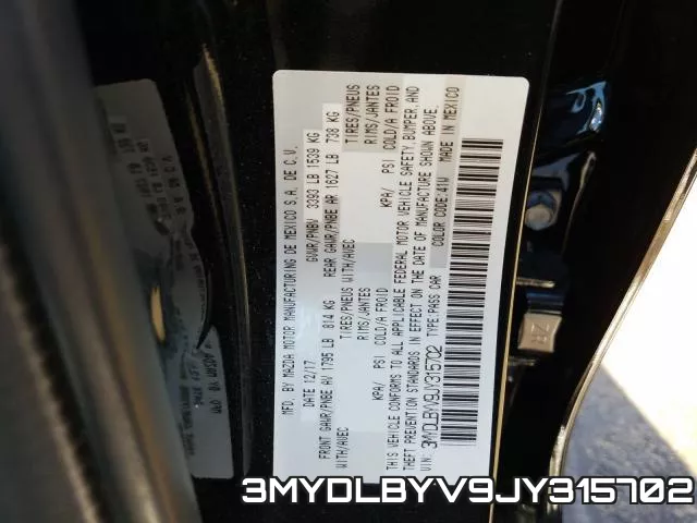 3MYDLBYV9JY315702 фото 2