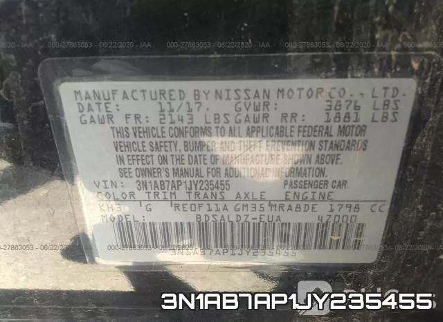 3N1AB7AP1JY235455 фото 10