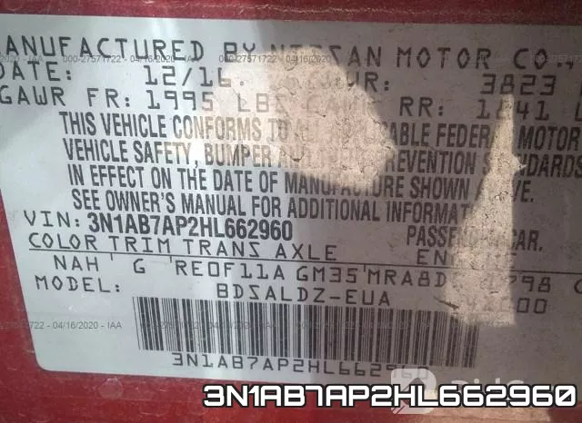 3N1AB7AP2HL662960 фото 10