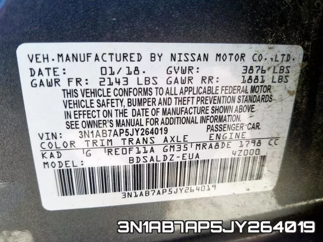 3N1AB7AP5JY264019 фото 2