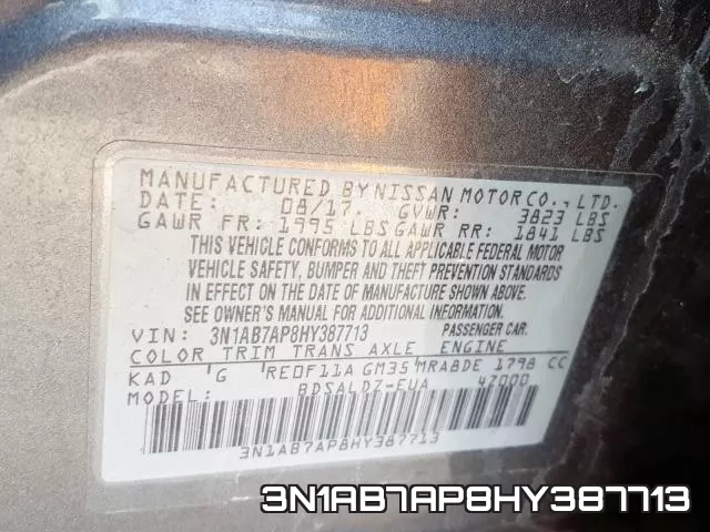 3N1AB7AP8HY387713 фото 2