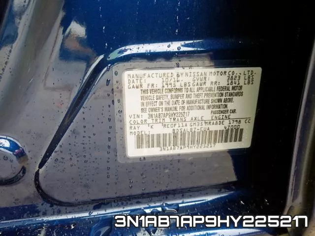3N1AB7AP9HY225217 фото 2