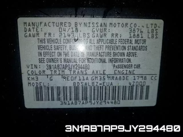 3N1AB7AP9JY294480 фото 2