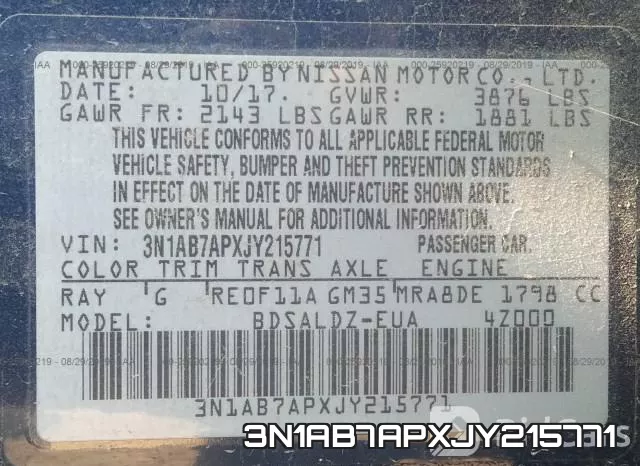 3N1AB7APXJY215771 фото 10