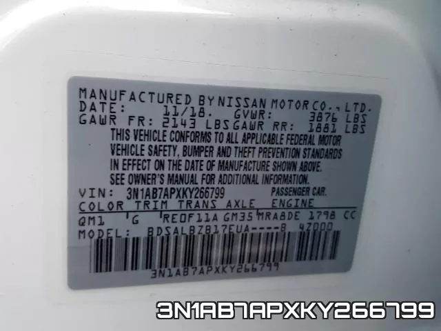 3N1AB7APXKY266799 фото 2