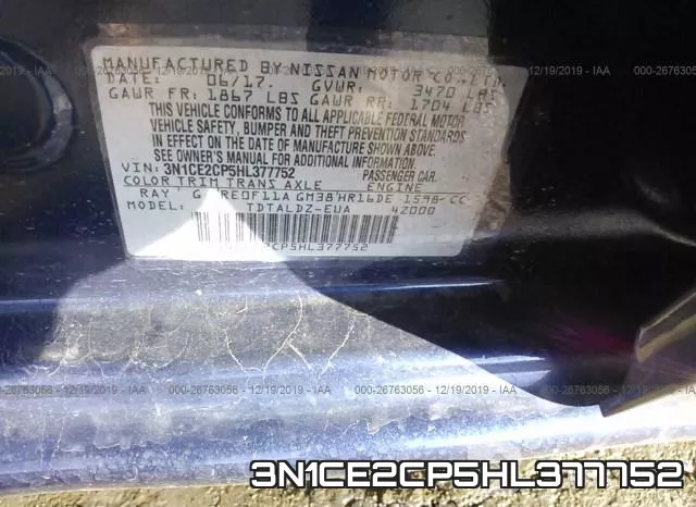 3N1CE2CP5HL377752 фото 10