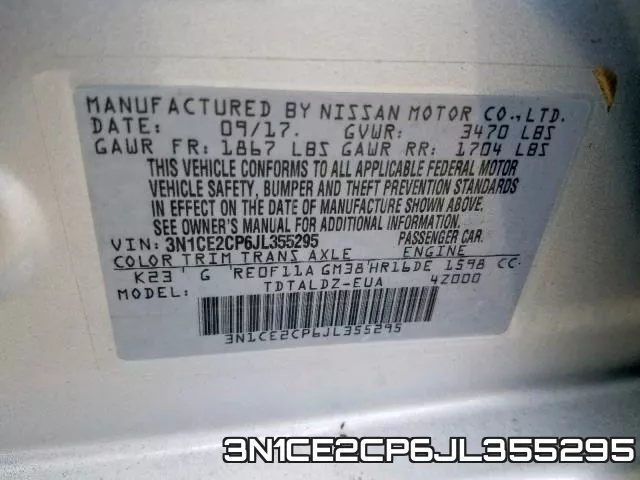 3N1CE2CP6JL355295 фото 2