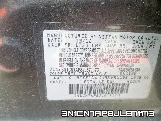 3N1CN7AP8JL871173 фото 2